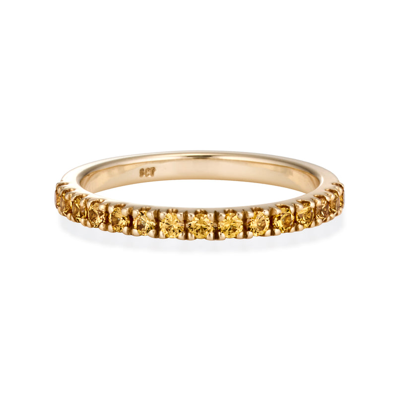 The TREASURE Yellow Sapphire Eternity Ring in Yellow Gold