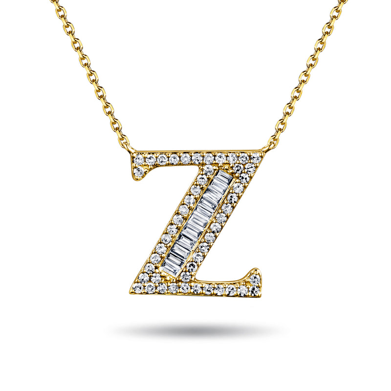 The Diamond Treasure Initial Necklace in 18ct Yellow Gold