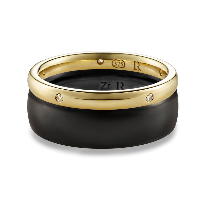 Black Zirconium Wide Band