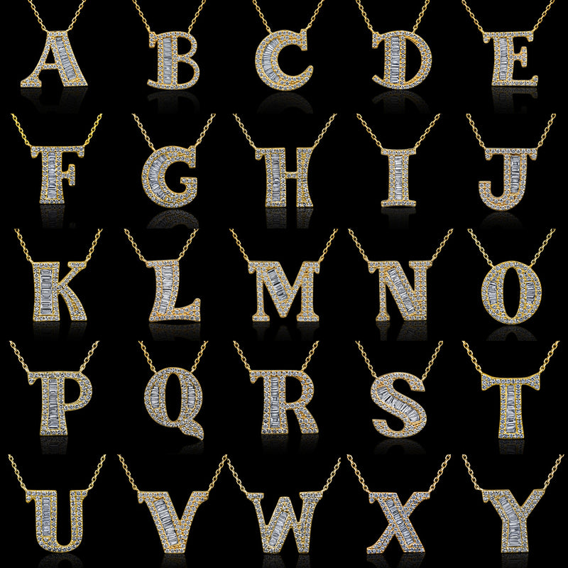 The Diamond Treasure Initial Necklace in 18ct Yellow Gold