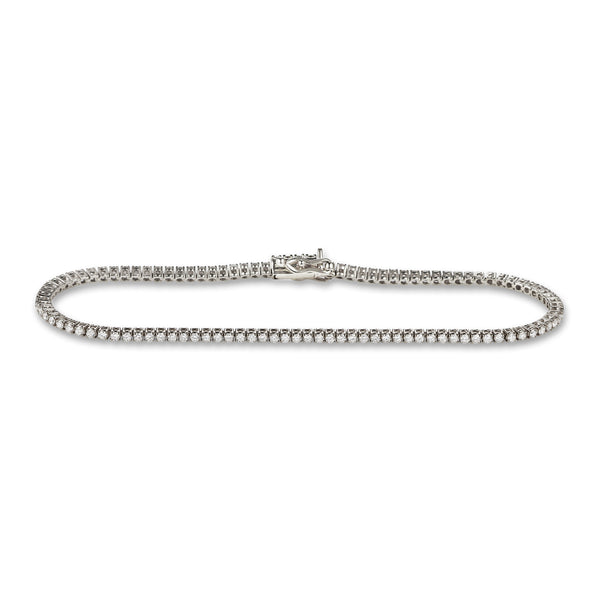 Lab Grown 2ct Diamond Tennis Bracelet in 14ct White Gold