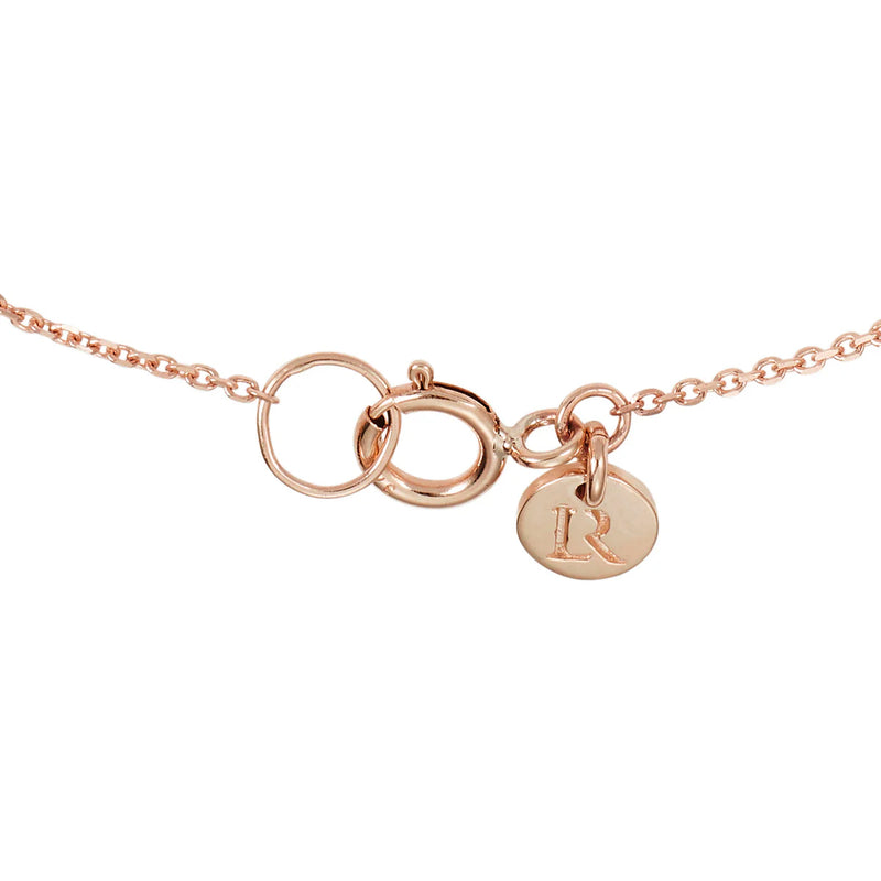 Baby Heart Sliding Diamond Necklace in Rose Gold