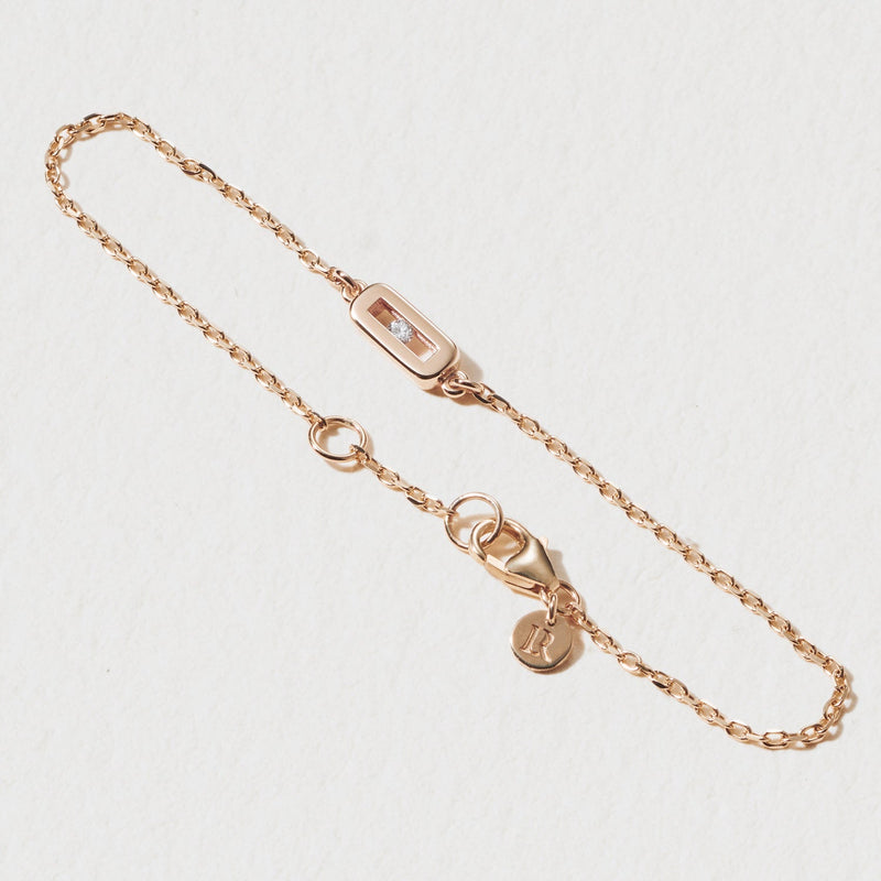 "RTS" Baby Sliding Diamond Bracelet in Rose Gold