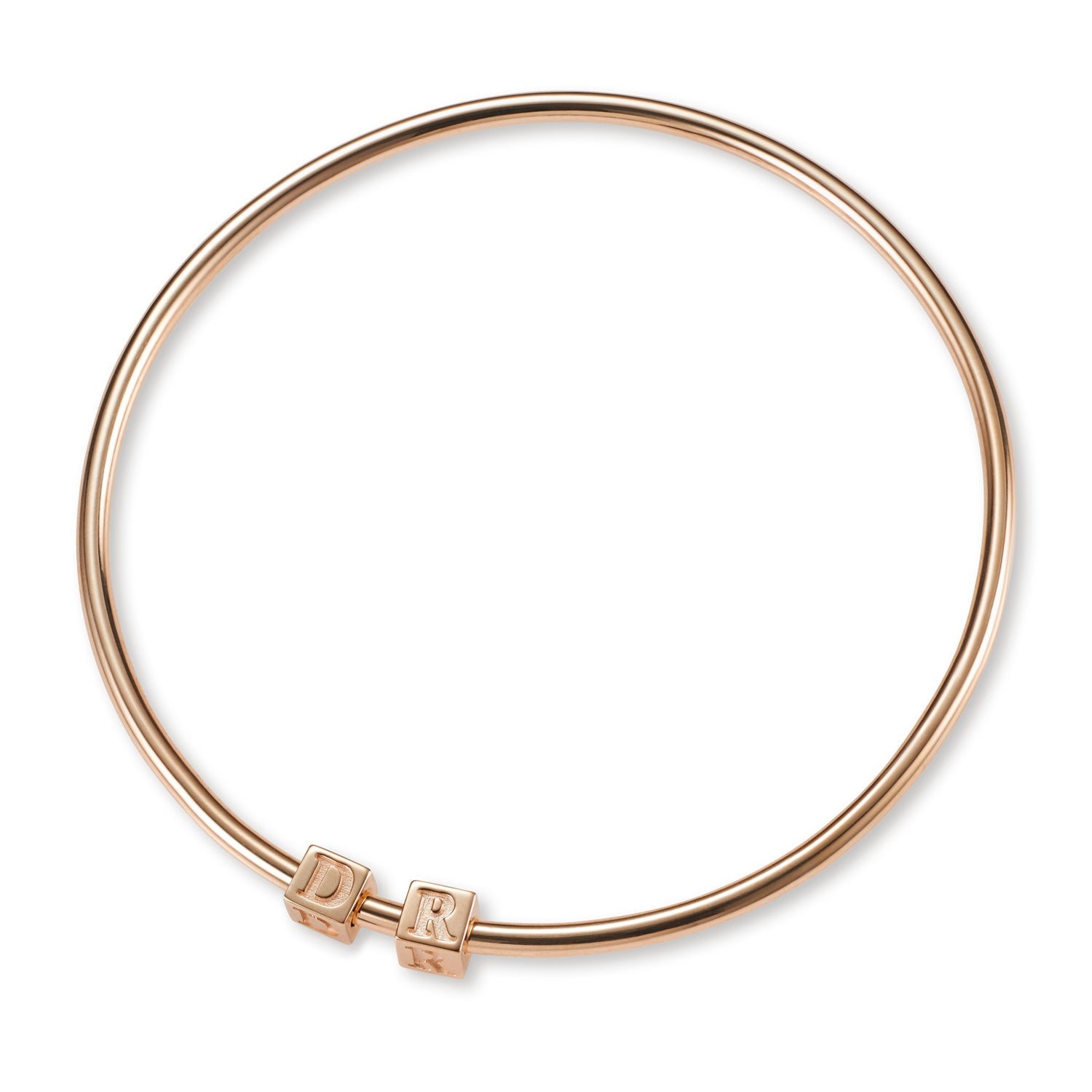 Silver Letter Bangle handmade Australia | LUKE ROSE | Initial Bangles ...