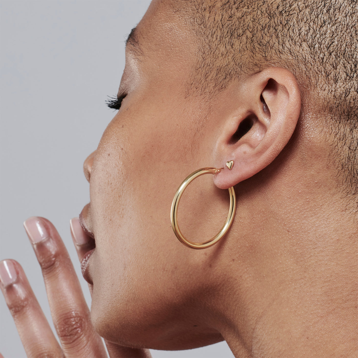 Gold Hoop Earrings 35mm LUKE ROSE Shop solid gold earrings