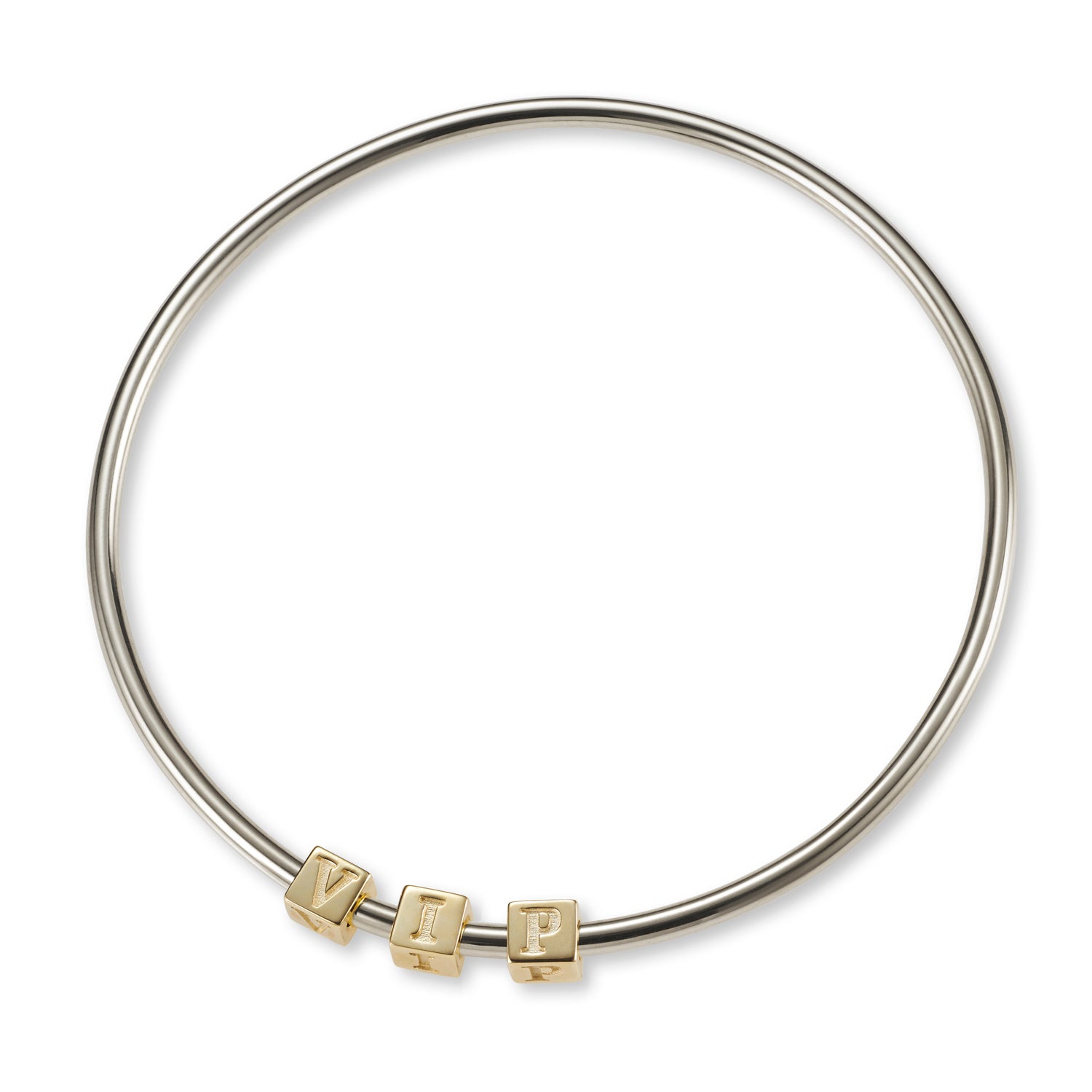 Silver Letter Bangle handmade Australia | LUKE ROSE | Initial Bangles ...