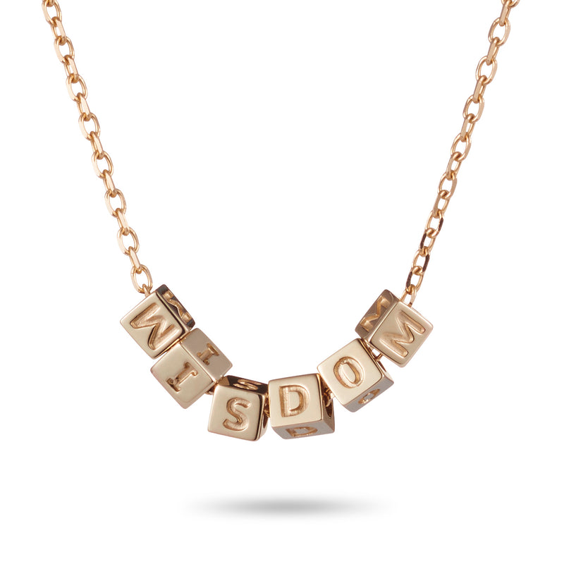 6 Cube Necklace in Rose Gold
