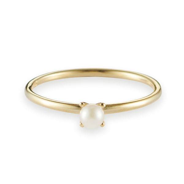 Akoya Pearl Stack Ring in Yellow Gold