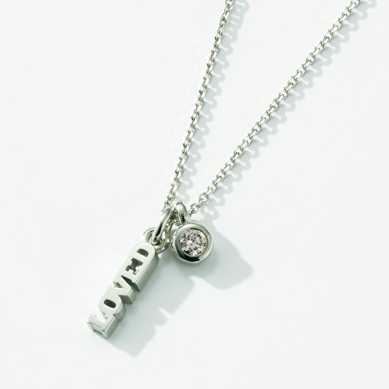 Baby LOVED Diamond Necklace in Platinum