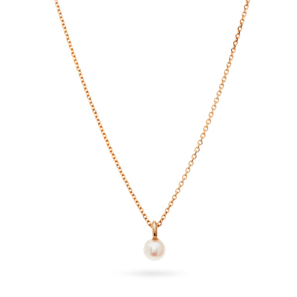 Baby Pearl Necklace in Rose Gold