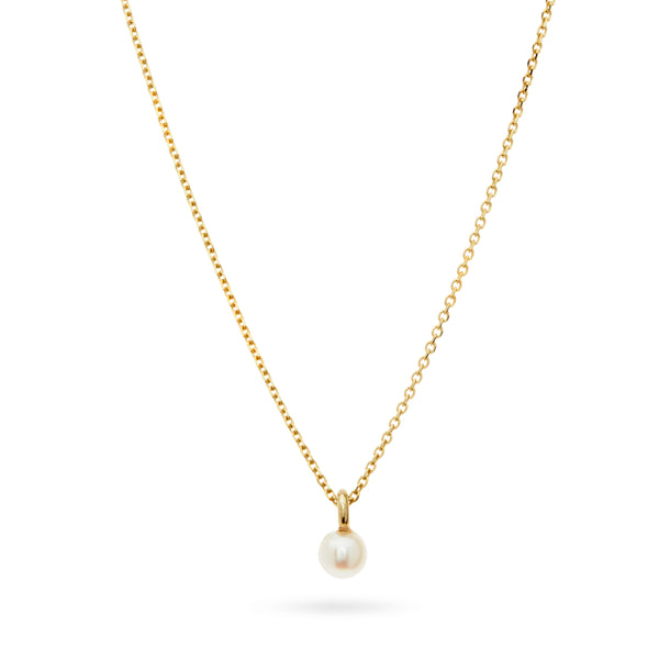 Baby Pearl Necklace in Yellow Gold