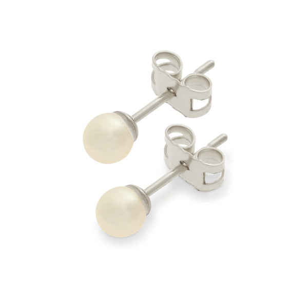 Baby Pearl Studs in Sterling Silver