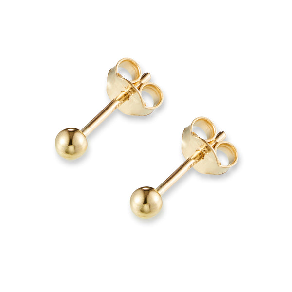 Solid 9ct Gold Ball Stud Earrings – Lavey London