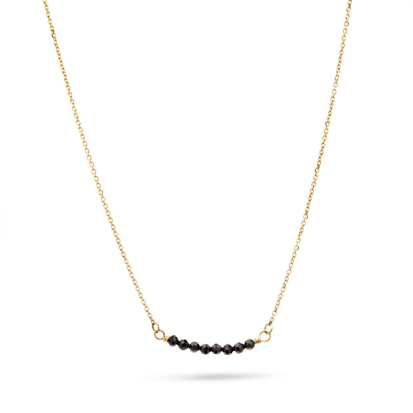 Gold and Black Spinel Necklace by Luke Rose
