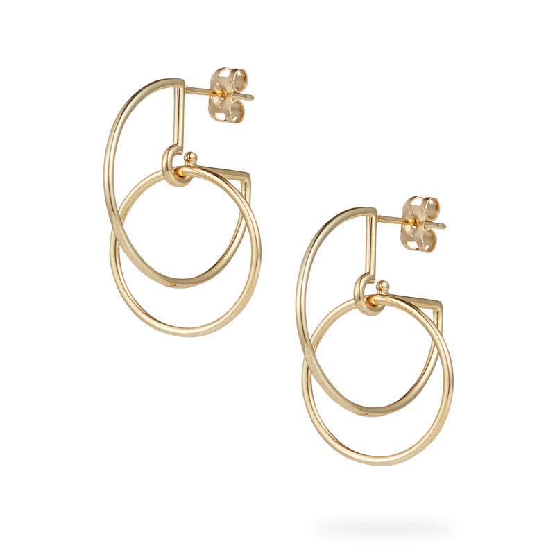 Luke Rose Jewellery Gold Circus Hoop Earrings