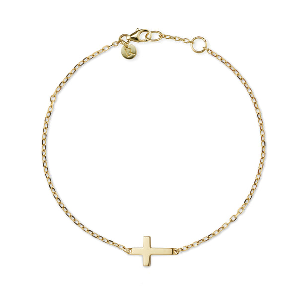 Crucifix Bracelet in Yellow Gold