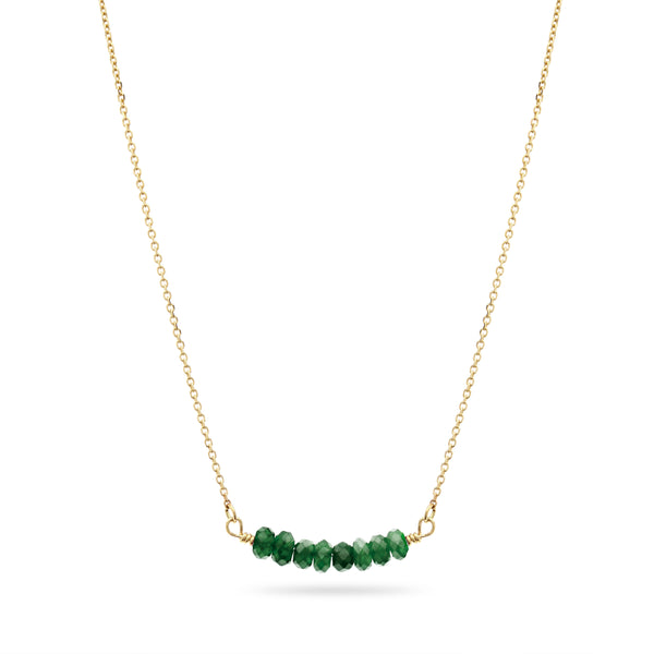 Emerald Smile Necklace in Yellow Gold