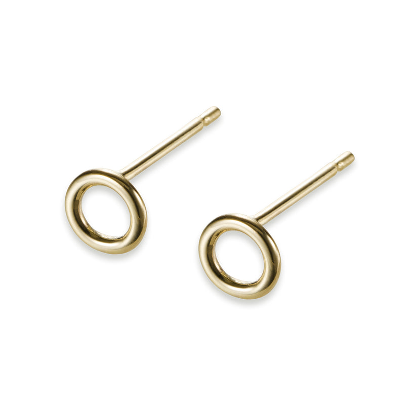 Halo Stud Earring in Yellow Gold