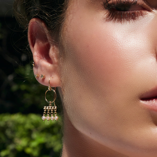Etruscan Pearl Drop Earrings