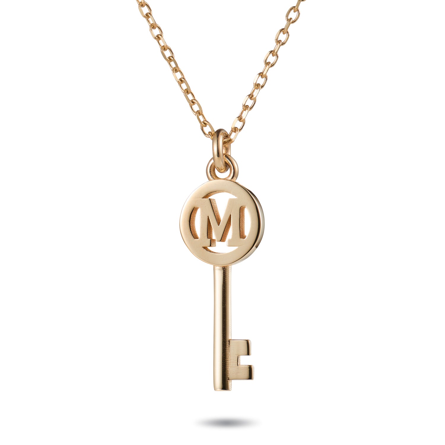 Initial Key Necklace in Rose Gold – Luke Rose Jewellery