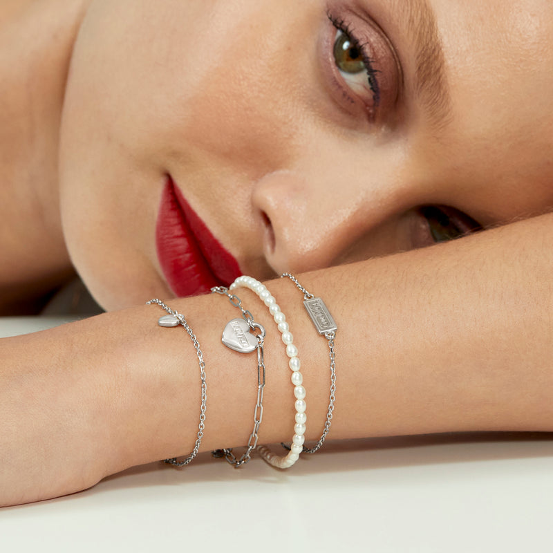 LOVED Bar Bracelet in Sterling Silver