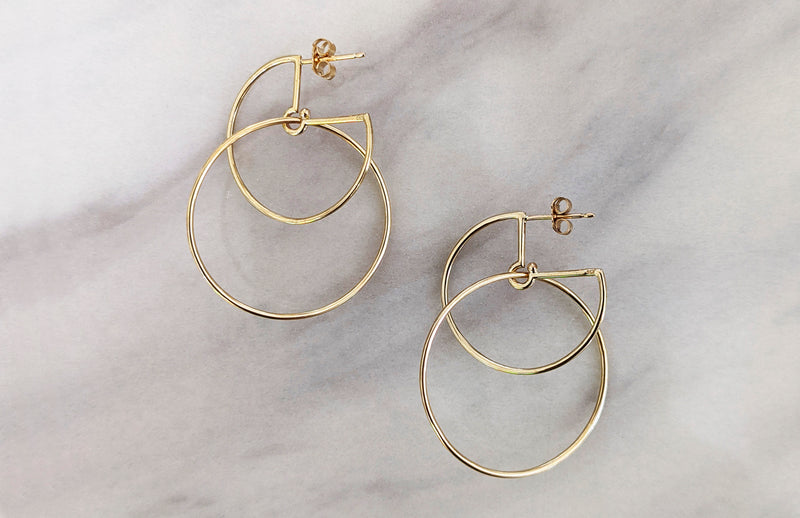 Large Gold Circus Hoops