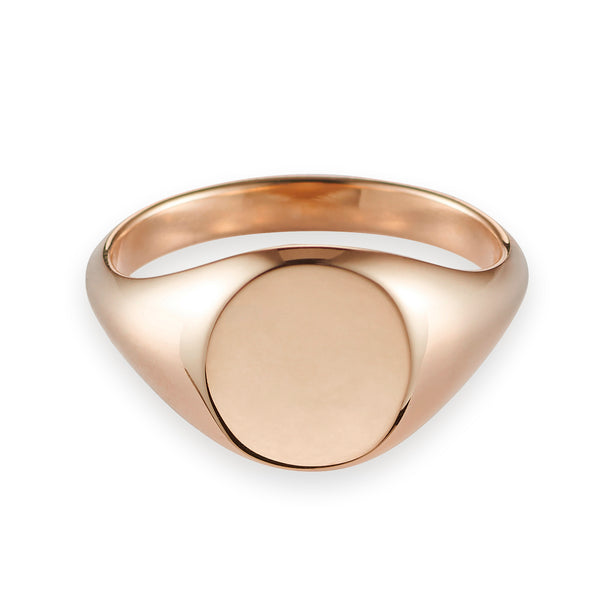Large Signet Ring in Rose Gold