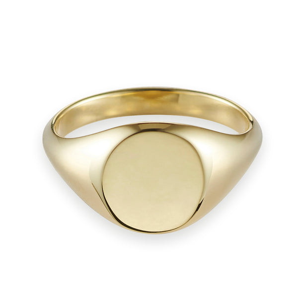 Large Signet Ring in Yellow Gold