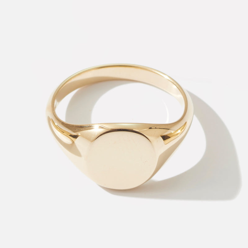 Large Signet Ring in Yellow Gold