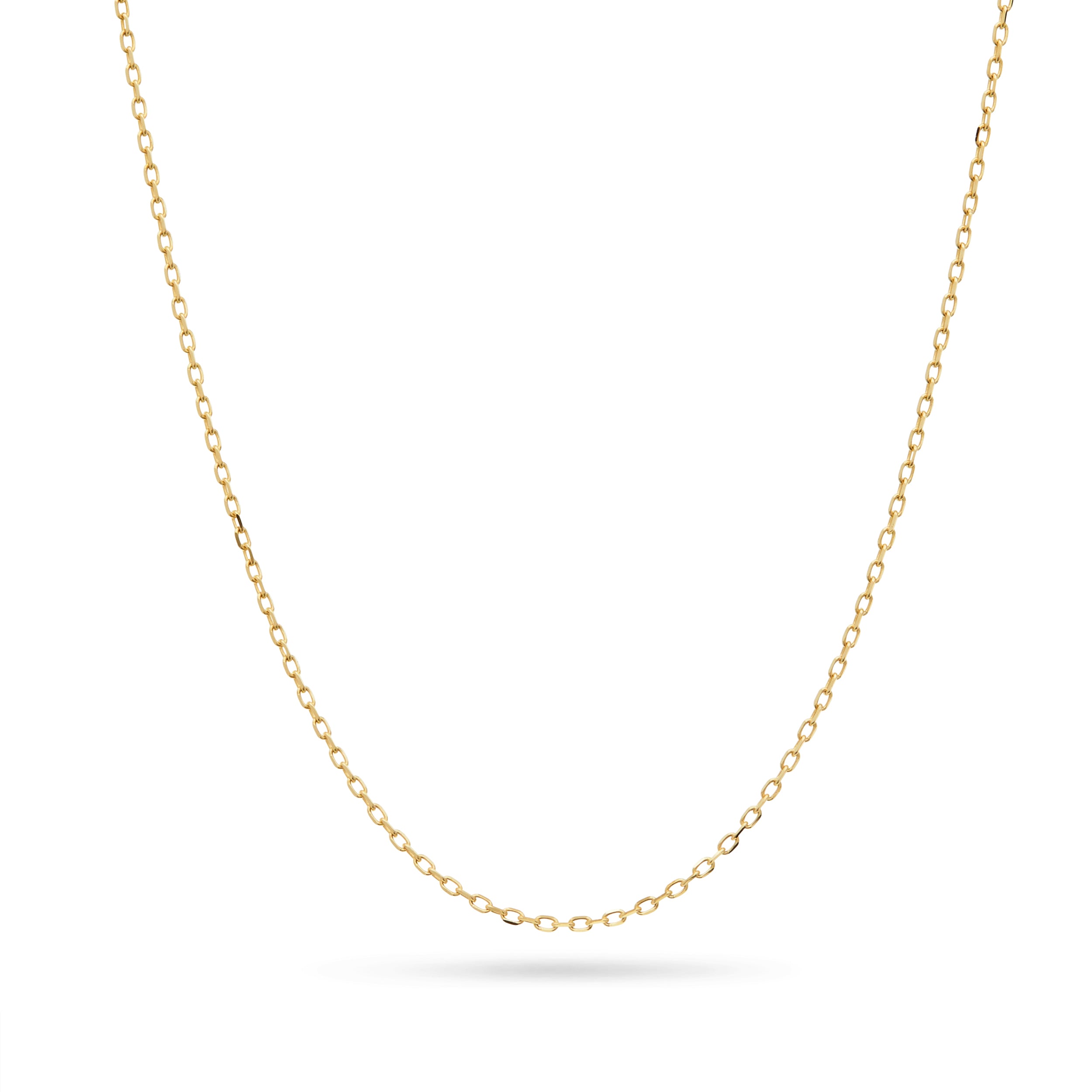 1.1mm Diamond Cut Chain in Yellow Gold – Luke Rose Jewellery