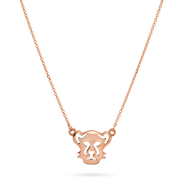 Panther Necklace in Solid Rose Gold