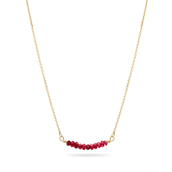 Ruby shop bar necklace
