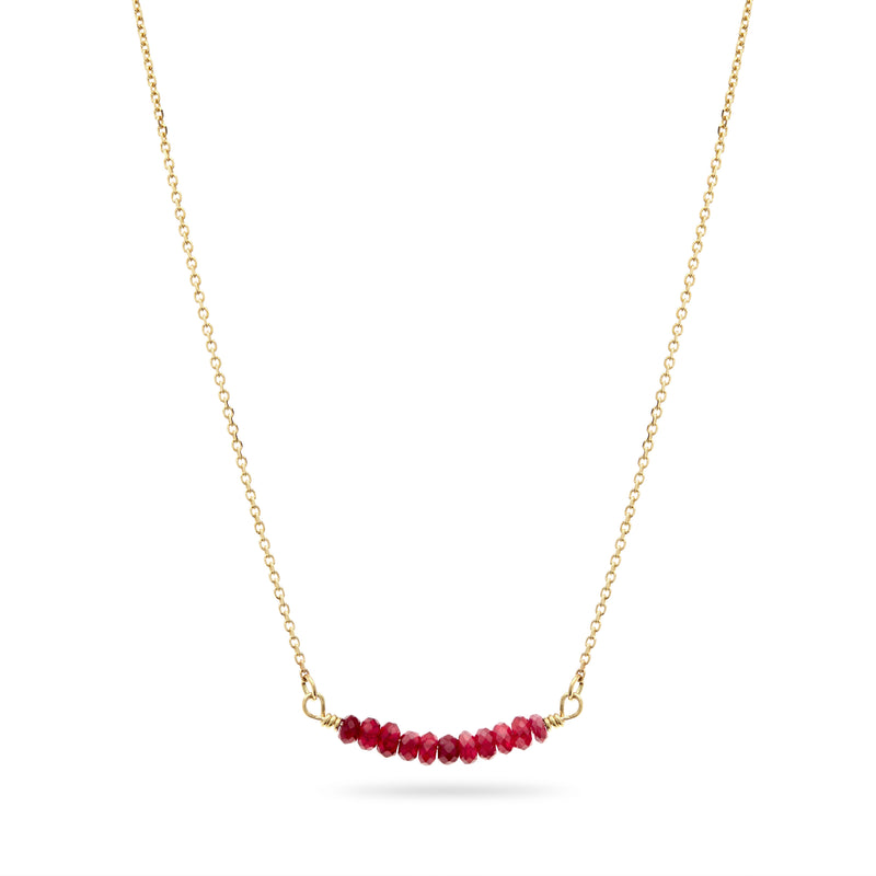 Gold and Ruby Necklace by Luke Rose