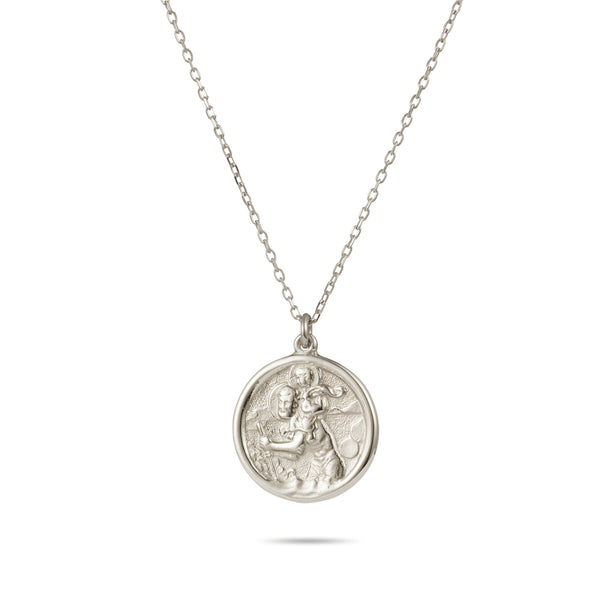 Saint Christopher Necklace in Sterling Silver