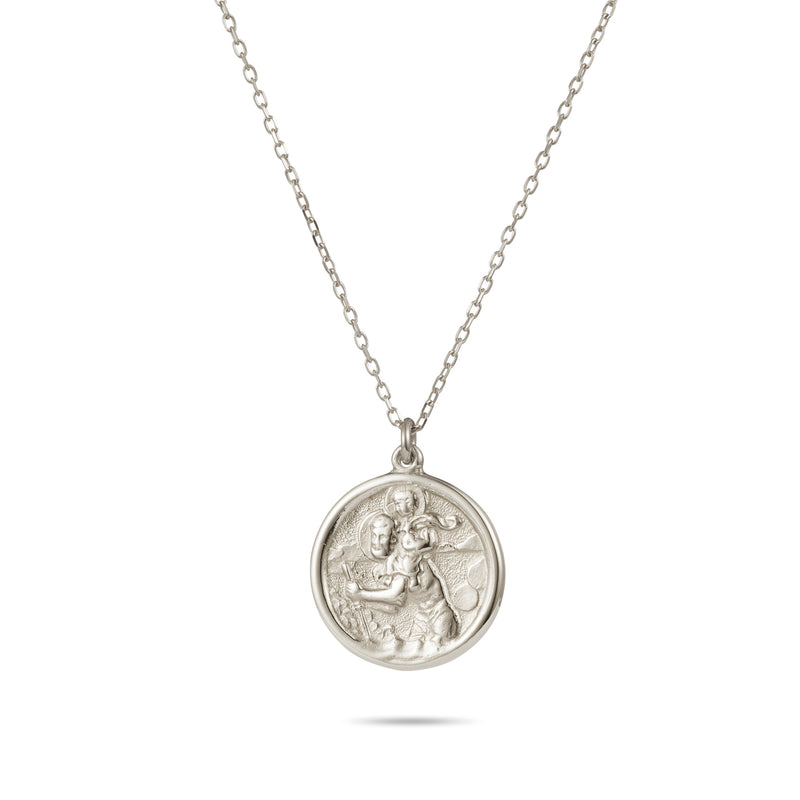 Saint Christopher Necklace in Sterling Silver
