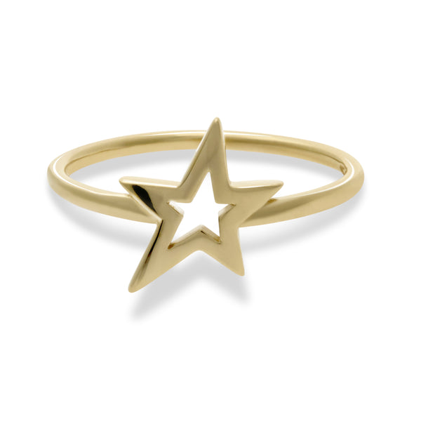 Lucky Star Ring in Yellow Gold