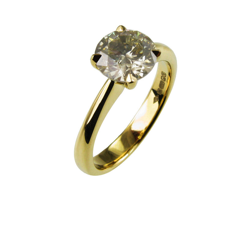 1.13ct Champagne Coloured Diamond Engagement Ring