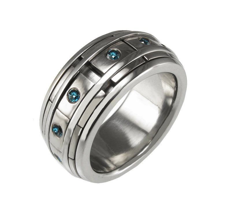 Gents Double Rail REVOLVER Ring