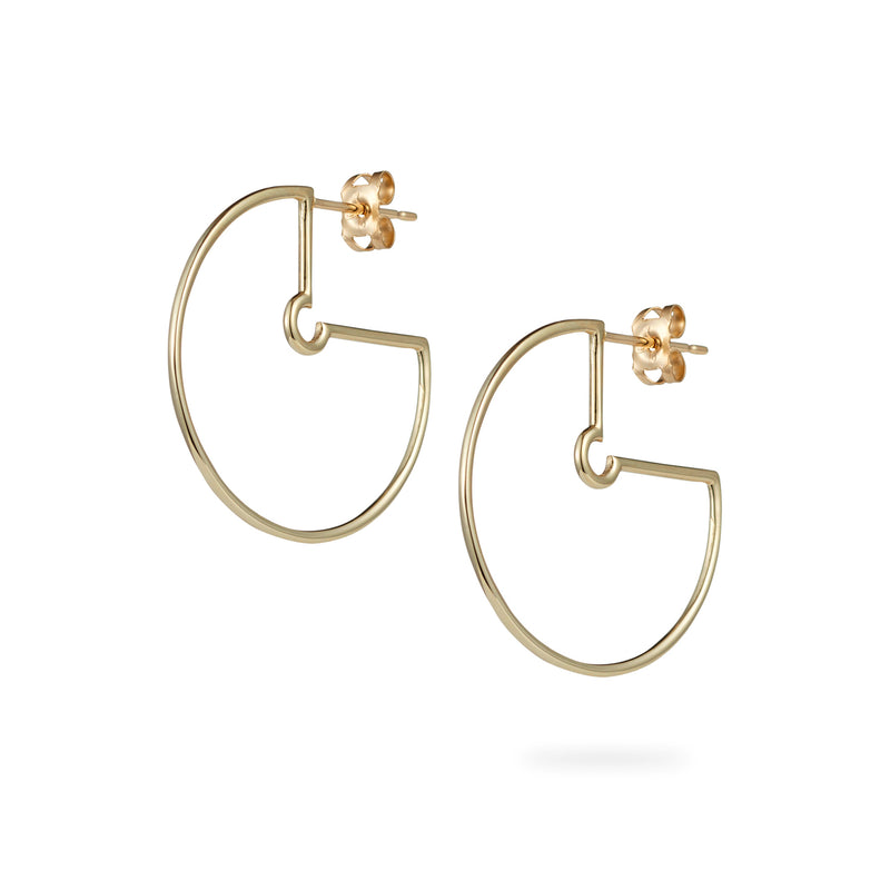Luke Rose Jewellery Large Gold Hoop Earrings