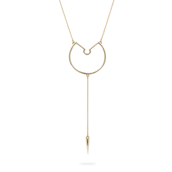Luke Rose Jewelelry Rock Collection gold drop necklace