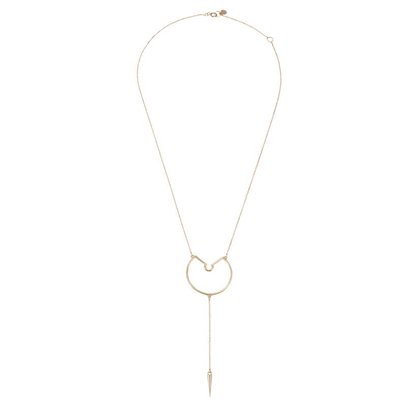 Luke Rose Jewelelry Rock Collection gold drop necklace