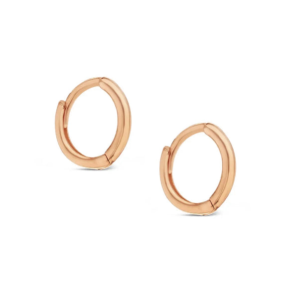 Mini Huggie Earrings in Rose Gold