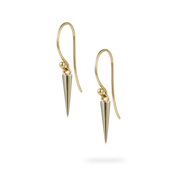 Luke Rose Jewellery gold pendulum hook earrings