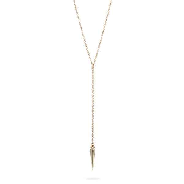 Luke Rose Jewellery Gold Pendulum Lariat Necklace