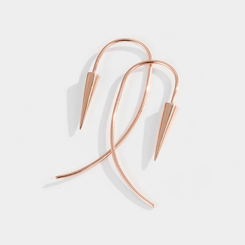 Pendulum Ear Wires in Rose Gold