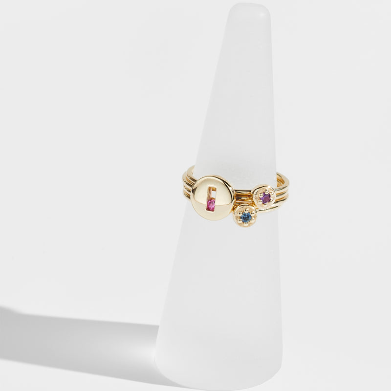 Luke Rose Jewellery Rock Collection Gold Stack Rings
