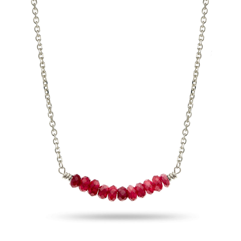 Ruby Smile Necklace in Platinum