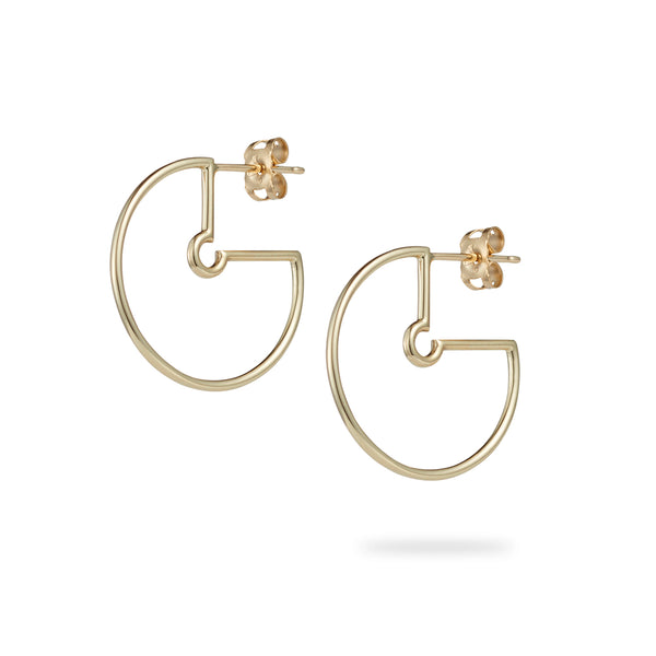 Gold gg earrings deals