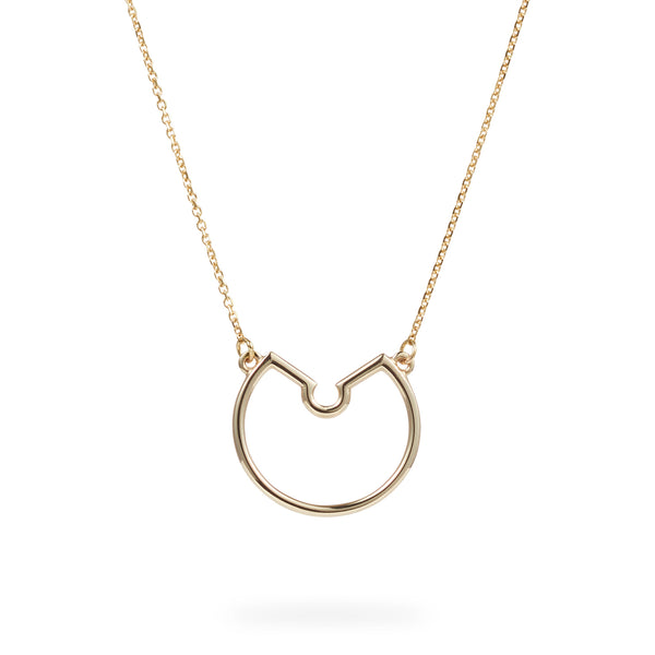 Luke Rose Jewellery rock collection gold hoop necklace