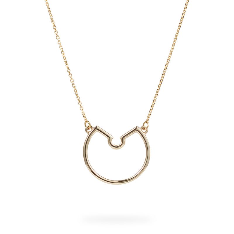 Luke Rose Jewellery rock collection gold hoop necklace